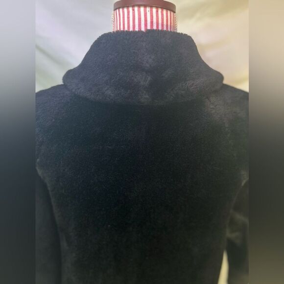 Vintage 60s Black Swing Coat Faux Fur Old Hollywood Glam Princeton's O'llegro OS - Picture 7 of 11